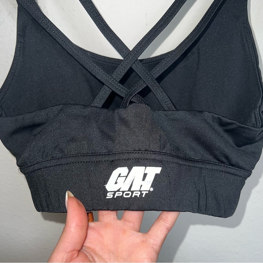 Black Strappy Sports Bra - Picture 3 of 4